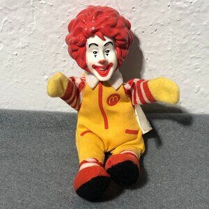 Ronald McDonald 2002 McDonald's Finger Puppet Clown Doll Figure Vinyl Plush 6"